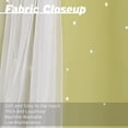 thumbnail image 3 of Best Home Fashion Set of 2 Tulle Overlay Star Cut Out Silver Grommet Curtains for Bedroom, Living Room, Kids Room, Sun Blocking Thermal Insulated Blackout Window Curtains (Sage, 52" W x 84" L), 3 of 4
