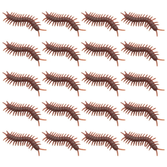 MasteelfCA 60 Pcs Jouets de Centipede Simulés Jouets de Centipede Réalistes Modèles de Centipede en Plastique Jouets de Farce pour Fête