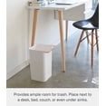 thumbnail image 3 of Yamazaki Home Trash Can, White, ABS Plastic, 2.5 gallons, 10 liters, Handles, No Assembly, 3 of 6