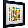 thumbnail image 2 of Trademark Fine Art "Forty Nine Circles" Canvas Art by Michelle Calkins, White Matte, Black Frame, 2 of 4