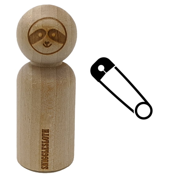 Safety Pin Rubber Stamp for Scrapbooking Crafting Stamping - Small 3/4 Inch