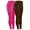 Brown, variant on biudgviw Yoga Leggings for Women 2 Piece Butt Lifting Pull on Workout Pants with Pockets High Waisted Athletic Leggings for Running