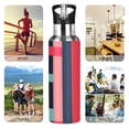 thumbnail image 7 of Yayeee 20oz Insulated Water Bottle Double Wall Stainless Steel with Flip Straw Lid, Navy Blue Stripes, 7 of 7