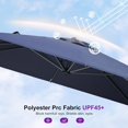 thumbnail image 6 of PURPLE LEAF 8'x8' Offset Cantilever Umbrella with 360° Rotation 7' High Outdoor Patio Umbrella with Weighted Base for Poolside, Deck, Garden Navy Blue, 6 of 8