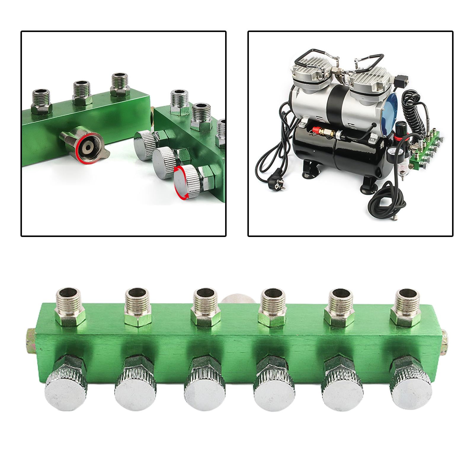 Airbrush with Metered Airbrush with 1/4" BSP Female Air Inlet & 1/8" BSP Male Air Outlets, Airbrush Supplies Materials