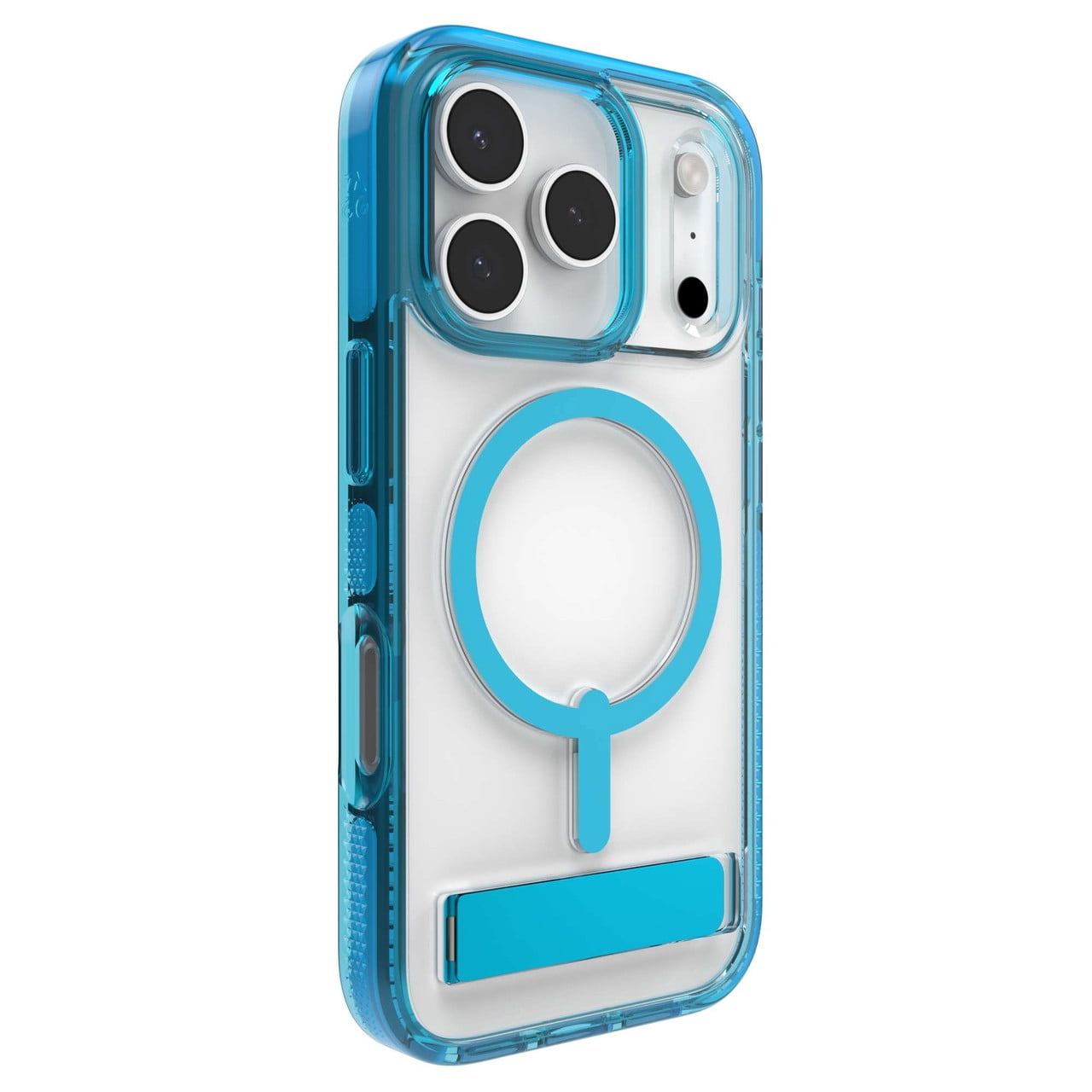 ZAGG Santa Cruz Snap Case with Kickstand for iPhone 17 Pro - Titanium Drop Protection (13ft/4m) MagSafe Charging Compatible ClearGuard Anti-Yellowing Technology Scratch Resistant Phone Case