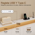 thumbnail image 4 of Fabato Base Cama Matrimonial - 4 cajones de Almacenamiento - Cabecera Matrimonial con Luces Led, 1 Puerto USB, 1 Puerto C - 13 Soportes de Metal y topes Antideslizantes (Blanco), 4 of 7
