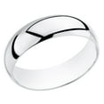 thumbnail image 3 of Mens Platinum Comfort Fit 8mm Lightweight Wedding Band Ring, 3 of 5