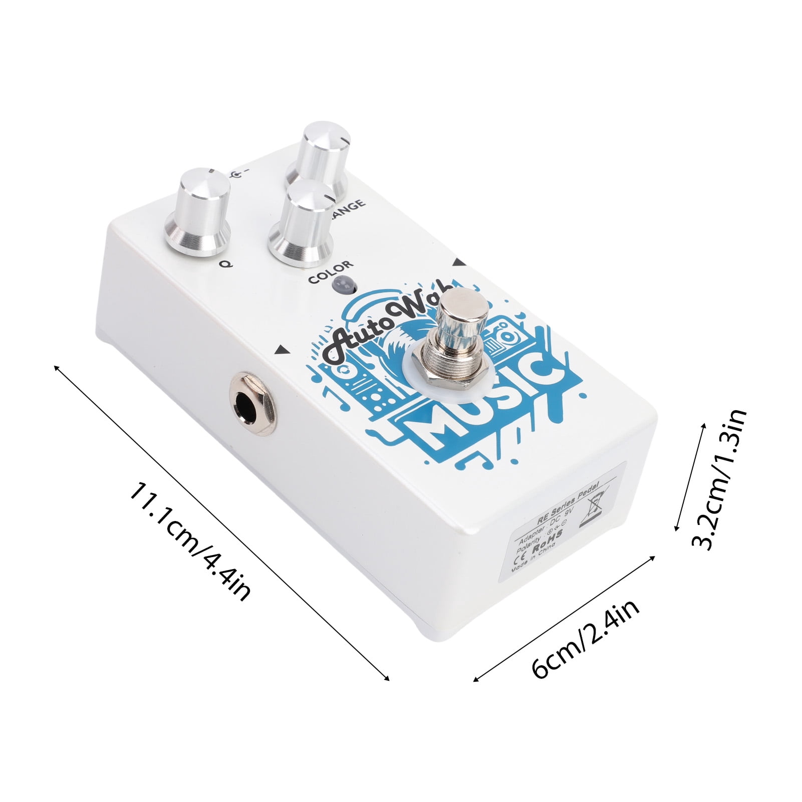 Elowen Guitar Auto Wah Pedal Pedal Auto Wah Pedal Guitar Effects Pedal 70s Classic Design with Loop Recording 3-Knob Control for Fun Stage Performance