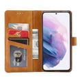 thumbnail image 5 of Brown Samsung S22 Ultra Leather Case with Calf Leather Pattern and Card Protection, 5 of 5