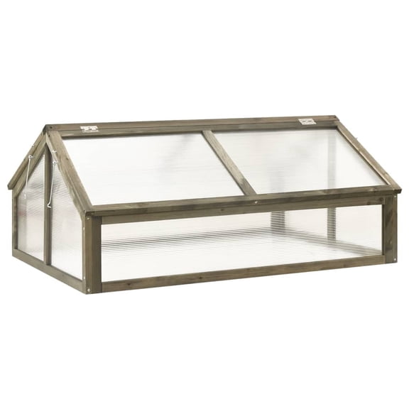 vidaXL 44.8"x31.4"x19.6" Outdoor Grow House Greenhouse, Firewood