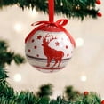 thumbnail image 4 of YHAIOGS Décorations de Noël Petites Cheminées de Vacances Motif Floral Blanc et Rouge, 4 of 4