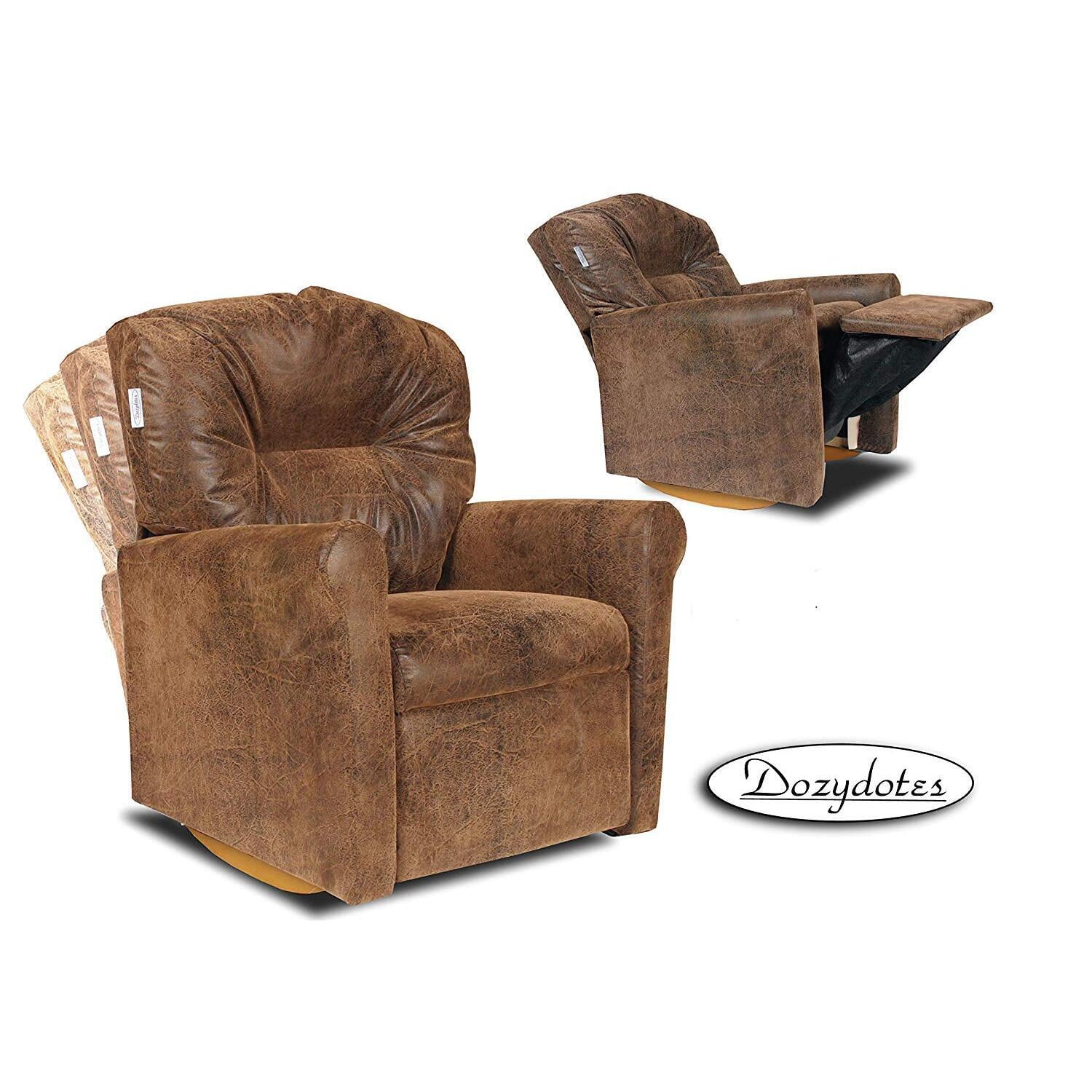 DozyDotes Children's Contemporary Rocker Recliner in Brown Bomber