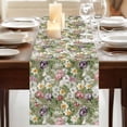 thumbnail image 3 of Table Runners 72 Inches Long Dress Scarves, Sage Green Botanical Farmhouse Kitchen/Dining Table Runner, Coffee Tablerunners, Spring Floral Summer Botanical Vintage 18x72 Inch, 3 of 9