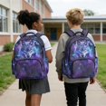 thumbnail image 2 of Yuyamidu Galaxy Wolf Backpack for Boys with Lunch Box and Water Bottle 4 Pieces School Bag Set Preschool Backpack for Girls 6-8 2nd Grade Backpacks Bookbag with Water Bottle Sleeve Holder, 2 of 7