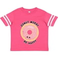 thumbnail image 3 of Inktastic Donut Worry Be Happy Pink Sprinkle Donut` Boys or Girls Toddler T-Shirt, 3 of 5