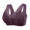 thumbnail image 2 of Aofany Front Closure Bras for Women Plus Size Wireless Bralette Comfort Full Coverage Beauty Back Bra Breathable Push Up Brassiere 36B/C-46B/C, 2 of 6