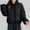 Black, variant on Puffer Coats for Women Winter Jacket Women High Neck Long Sleeved Full Zipper Solid Jacket with Pocket Thick Loose Warm Outerwear Comfortable Party Work Clothes,Coffee