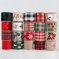 thumbnail image 2 of Zhuge Rollos de cinta de arpillera navideña de 10 yardas, cinta decorativa para envolver regalos, coronas, lazos, decoración, A17, 2 of 4