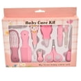 thumbnail image 3 of FZFLZDH 10Pcs/Set Baby Health Care Kit,Portable Newborn Infant Nursery Set Kids Grooming Kit Baby Nail Clipper Brush Comb Cleaning Sets ,Baby Nail Scissors, Nail Clipper(Pink), 3 of 7