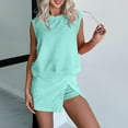 thumbnail image 4 of GXIPO Two Piece Skirt Sets Women's Summer Cotton Outfits Tank Top and Lined Split Skirt Travel and Tennis Sets Mint Green XL, 4 of 7