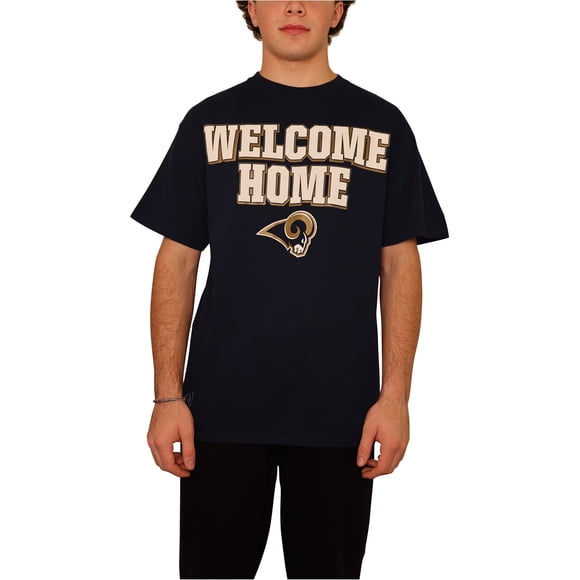 Camiseta con Gráfico de Bienvenida Majestic para Hombre Color Azul Pequeña