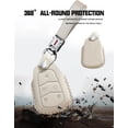 thumbnail image 3 of Key Fob Cover Compatible with Cadillac ATS CT6 Escalade SRX XT5 XTS Keychain Case Holder Protector,5 Button White, 3 of 6