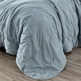 thumbnail image 5 of Chezmoi Collection Corduroy Twin Quilt Set Smoke Blue, 2-Piece Luxury Soft Cross Stitch Polyester Corduory Lightweight Bedspread, 1 Quilt 68 in x 90 in and 1 Pillow Sham 20 in x 26 in, 5 of 9