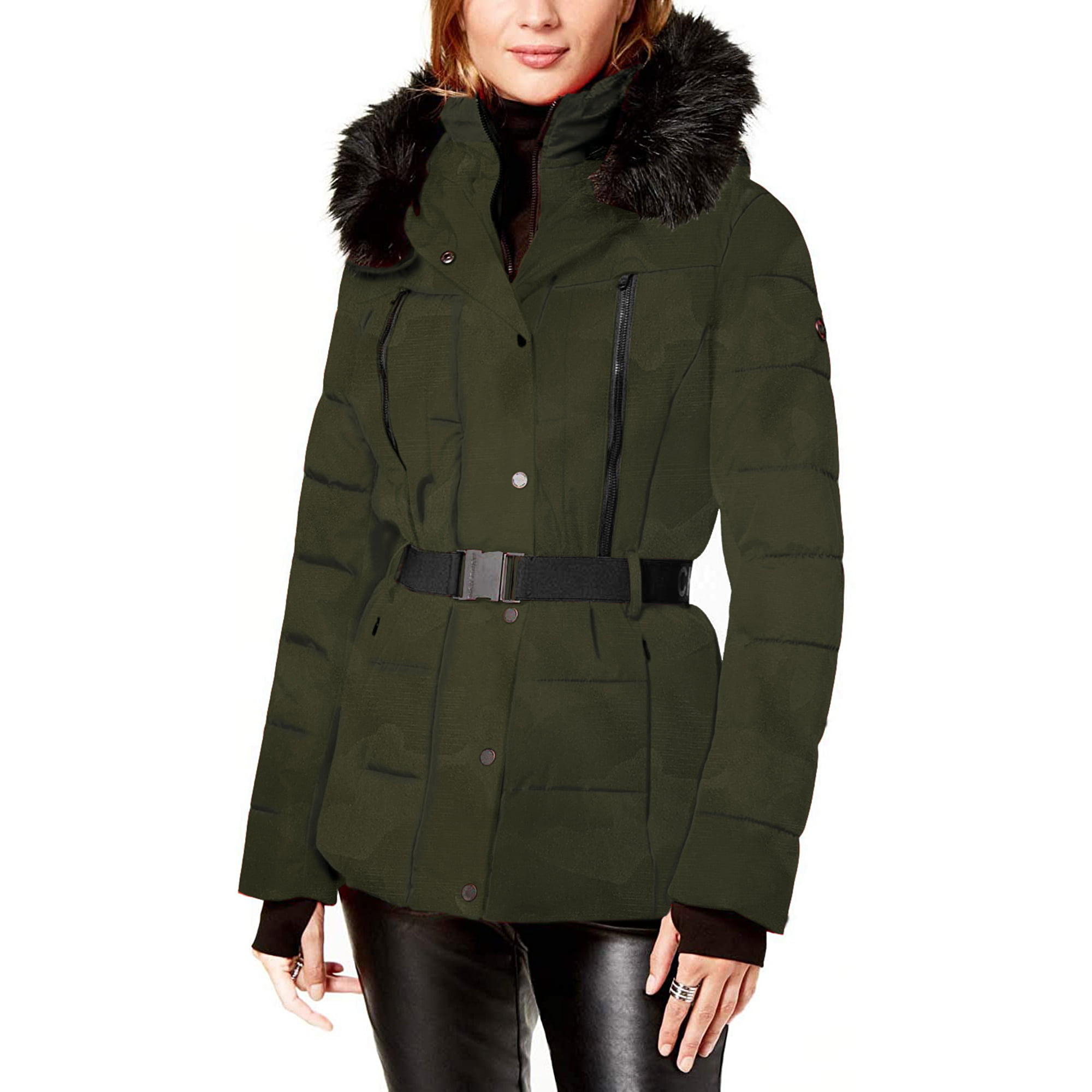 MK Michael Kors Long Zip Jacket Down Puffer Hooded Maxi Women Long Winter  Coat  eBay