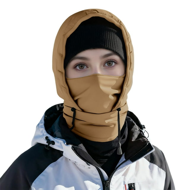 RXMEKW Three-In-One Thick Velvet Hat, Unisex Outdoor Cycling Skiing Sunshade and Cold Protection