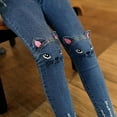 thumbnail image 6 of Hessimy Girls' Stretch Denim Jeans, Bell-Bottom Style Pants with Flared Legs(Blue,7-8 Years ), 6 of 6