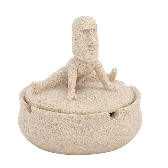 Easter Island Moai Statue Ashtray, Exquisite WorkmanshiP Moai Ashtray for Ofiice