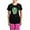 With Pink Pant, variant on CafePress - Shamrock Sugar Skull Women's Dark Pajamas - Women's Short Sleeve Print T-Shirt and Pants Dark Cotton Pajama Set