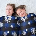 thumbnail image 5 of Blue Christmas Snowflake Pattern Round Blanket,Comfortable Soft Flannel Throw Blanket,All Season,Warm Lightweight Blankets for Sofa Bed Couch Living Room Chair 47"x47", 5 of 5
