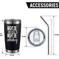 thumbnail image 4 of Might Be Water Might Be Whiskey 20 Oz Insulated Tumblers with Lid & Straw | Double Wall Stainless Steel Vacuum Wine Tumbler Coffee Mug | Funny Birthday Christmas Gifts Idea (Black), 4 of 6