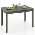 thumbnail image 1 of Gymax 48'' Wooden Dining Table for 4 People w/ Rubber Wood Legs Rectangular Table Gray, 1 of 10