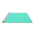 thumbnail image 2 of Ahgly Company Machine Washable Indoor Square Abstract Turquoise Blue Contemporary Area Rugs, 5' Square, 2 of 4