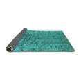 thumbnail image 2 of Ahgly Company Indoor Square Oriental Turquoise Blue Industrial Area Rugs, 6' Square, 2 of 4
