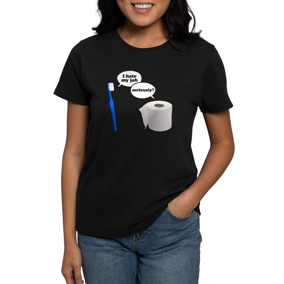 CafePress - I Hate My Job Women's Dark T Shirt - Women's Traditional Fit Dark T-Shirt
