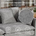 thumbnail image 4 of YWEN 113.78" Chenille Sectional Sofa, Comfy Modular Loveseat Sofa, Modern 3-Seat Couch Deep Seat Sofa Set for Living Room,Gray, 4 of 17
