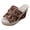 Brown, variant on Floral Fringed Denim Platform Wedge Heeled Sandals for Women Trendy Casual Leopard Canvas Buckles Espadrilles Chunky Heels Slides Dress Backless Slippers 2026 Summer Beige Size 8