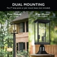 thumbnail image 6 of Design House Mayfield Matte Black 3 Light Indoor/Outdoor Weather Resistant Post Lantern Light with Clear Glass, 6 of 17
