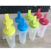 Yesbay 8Pcs Ice Cream Lolly Maker Form DIY Pop Mould Frozen Popsicle Yogurt Molds Tools
