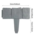 thumbnail image 4 of No-Dig Garden Edging Border 10 Pack, 9.84x9.03in Stone-Look Landscape Barrier for Lawn Beds,Grey, 4 of 5