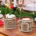 thumbnail image 3 of Holiday Time 2 pack Stoneware Gingerbread House Stackable Mug, Brown, Festive Drinkware, 3 of 6