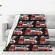 thumbnail image 1 of Fotbe Fire and Rescue Truck Manta de Franela Acolchonada con Estampado, Súper Suave y Esponjosa, Extra Grande para Sofá, Cama, Uso Todo el Año-80"x60", 1 of 7