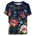 thumbnail image 4 of Camiseta informal para mujer, blusa estampada con cuello redondo y manga corta, Tops OAVQHLG3B Store  lin121212, 4 of 4