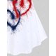 thumbnail image 4 of Camiseta Talla Extra Patriótico de Bandera de Estados Unidos con Estampado de Corazón Rosegal Camisetas tallas grandes, 4 of 5