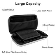 TSV 16-in-1 Accessories Bundle Fit for Nintendo Switch, EVA Hard Shell Carrying Case Travel Bag with Clear Protective Cover, Screen Protector, Thumb Grip Caps & 10 Game Card Slots