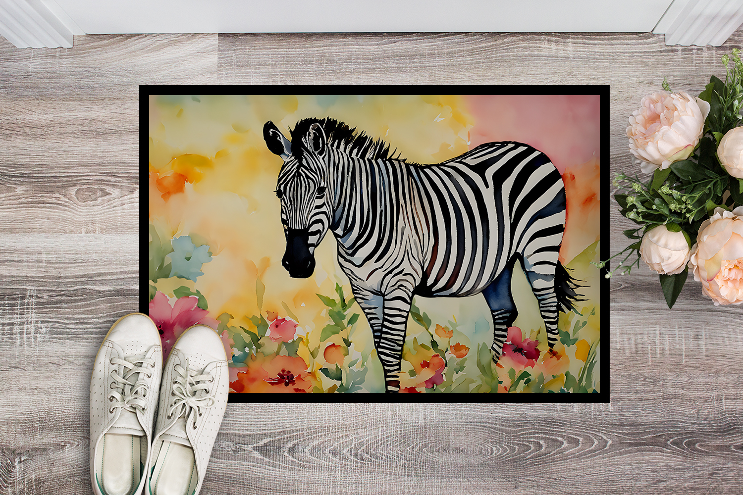 Carolines Treasures DAC3017MAT 0.15 x 18 x 27 in. Zebra Doormat